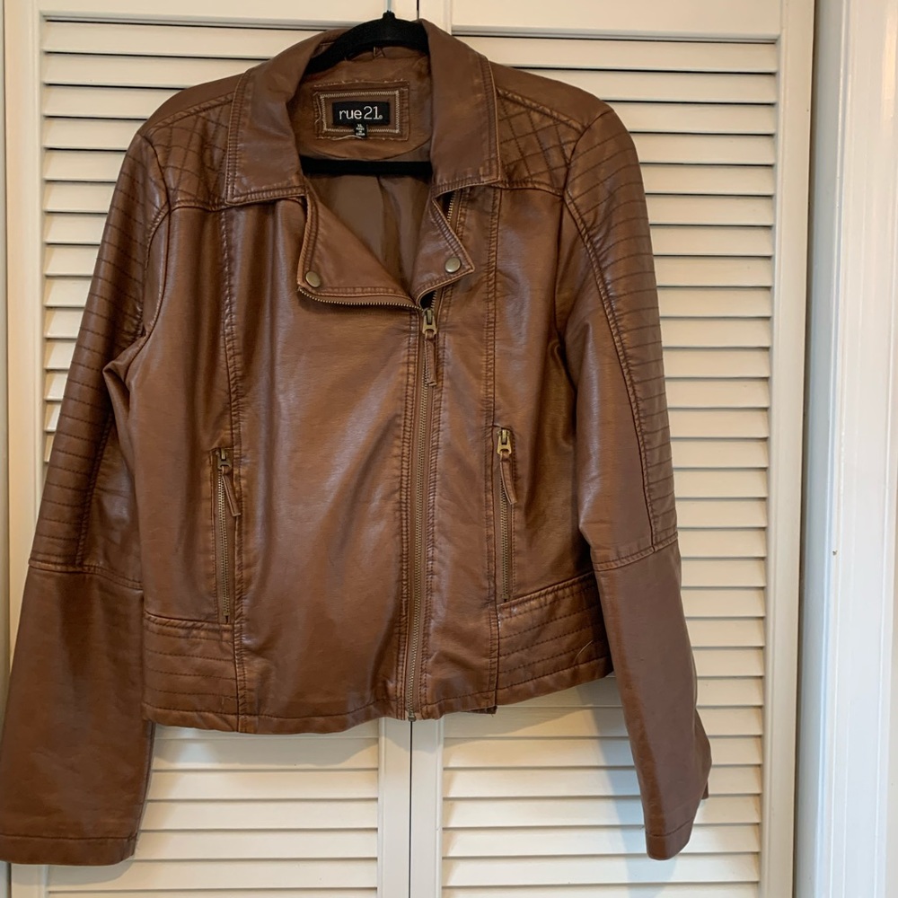 Faux leather jacket